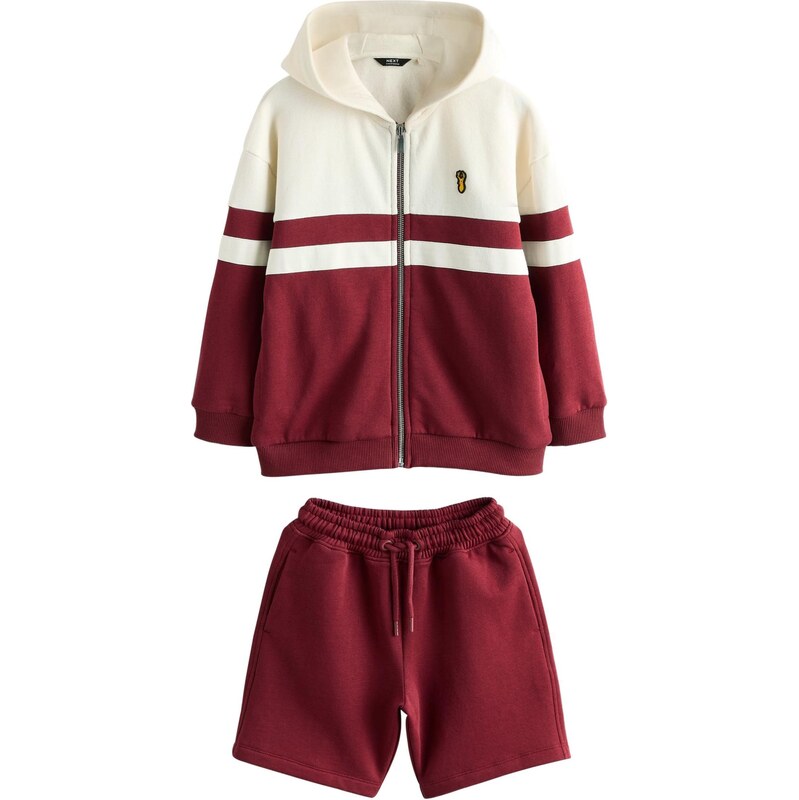 Next Joggingová souprava režná / burgundská červeň