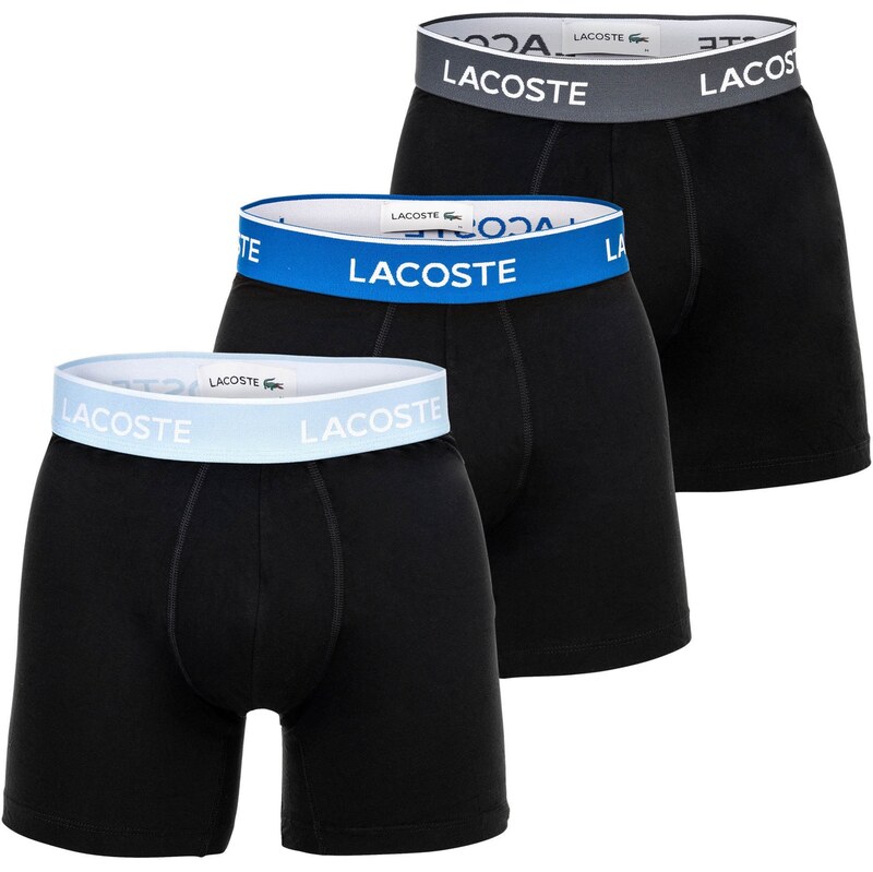 LACOSTE Boxerky modrá / pastelová modrá / šedá / černá / bílá