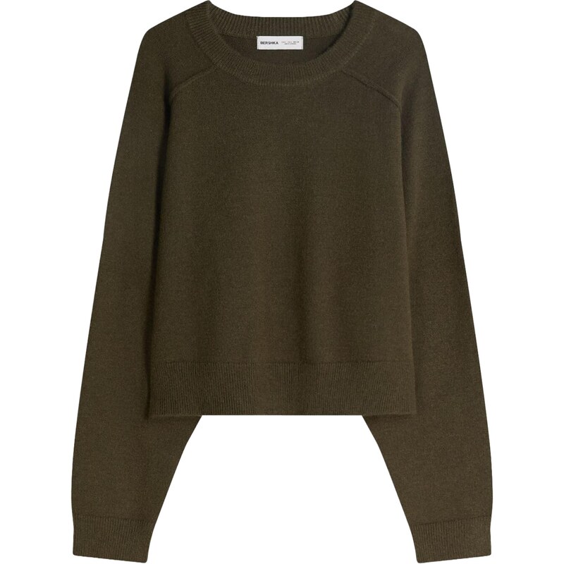 Bershka Svetr tmavě zelená