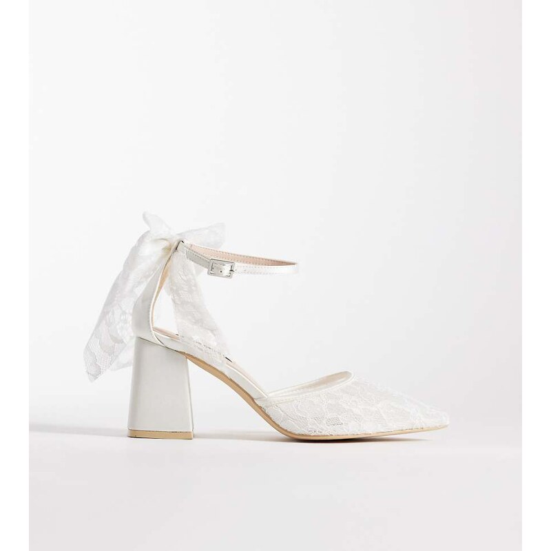 Be Mine Wide Fit Be Mine Bridal Wide Fit Reema block heeled