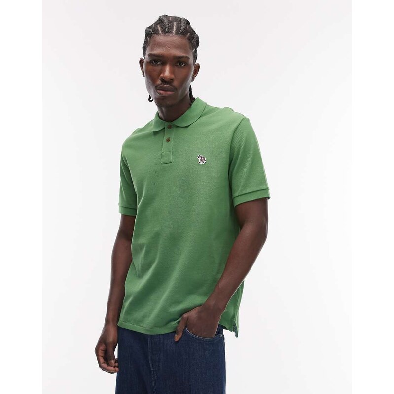 PS Paul Smith regular fit polo shirt with zebra logo in green