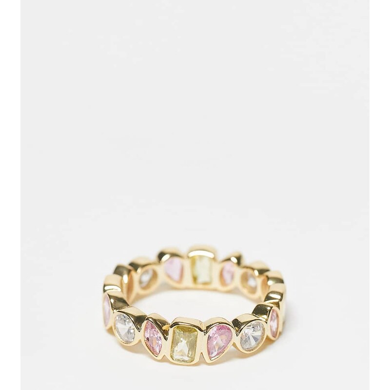 Seol + Gold mixed shape bezel ring in 18ct gold vermeil 115202065