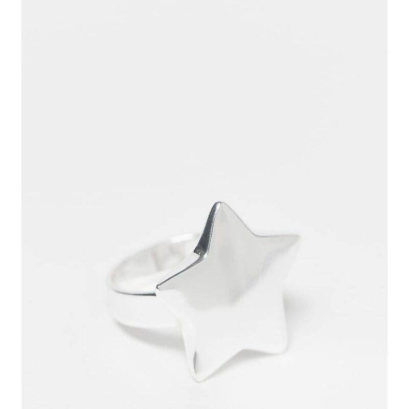 Seol + Gold star ring in sterling silver 115227263