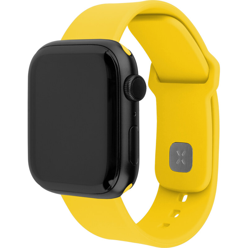 FIXED Silicone Sporty Strap pro Apple Watch 42/44/45/46mm, žlutý