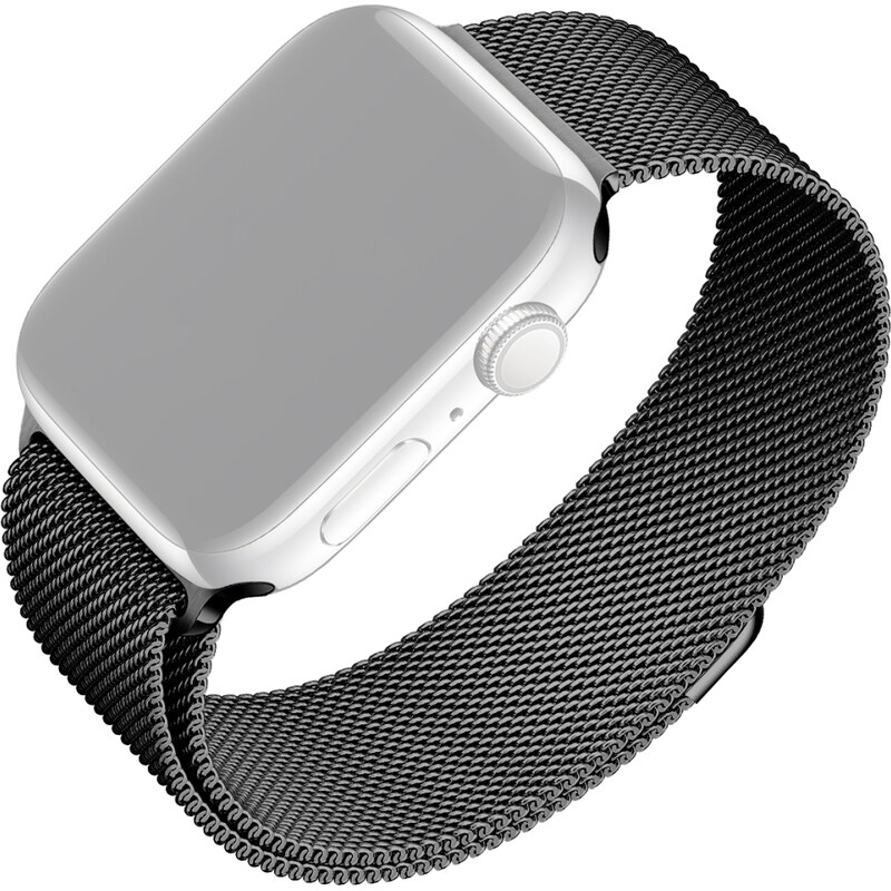 FIXED Mesh Strap pro Apple Watch 42/44/45mm, černá FIXMEST-434