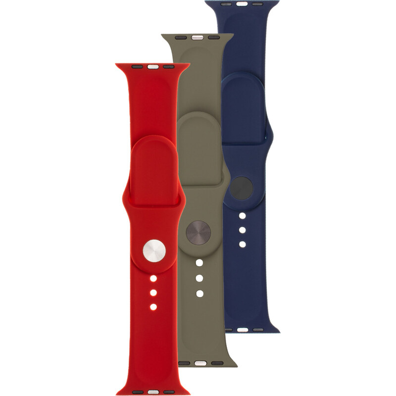 FIXED Silicone Strap na Apple Watch 42/44/45/49mm červený/modrý