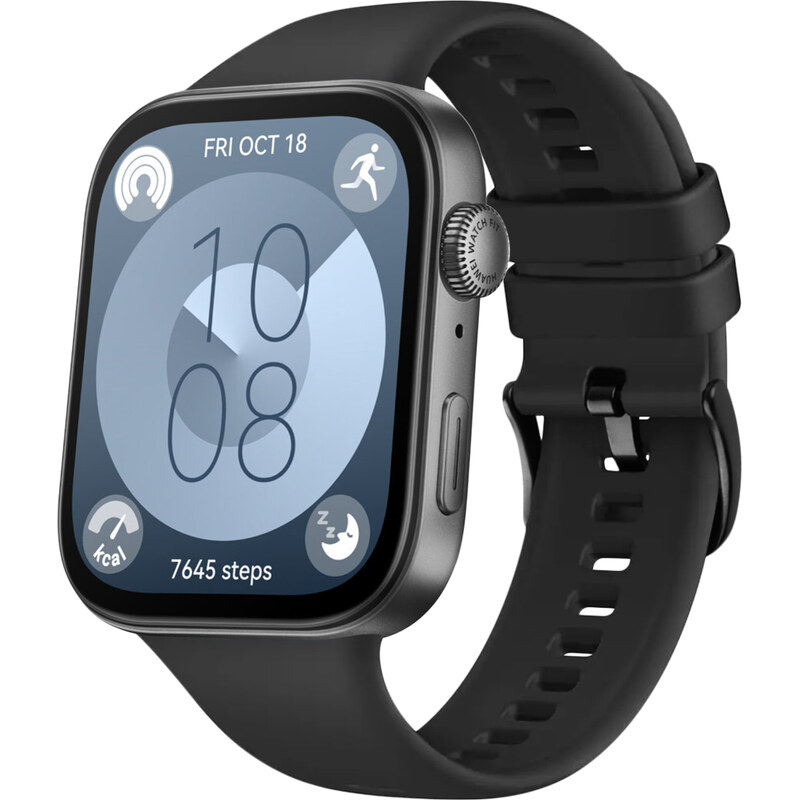 FIXED Silicone Strap pro Huawei Watch FIT 3 černý FIXSSTB-1388