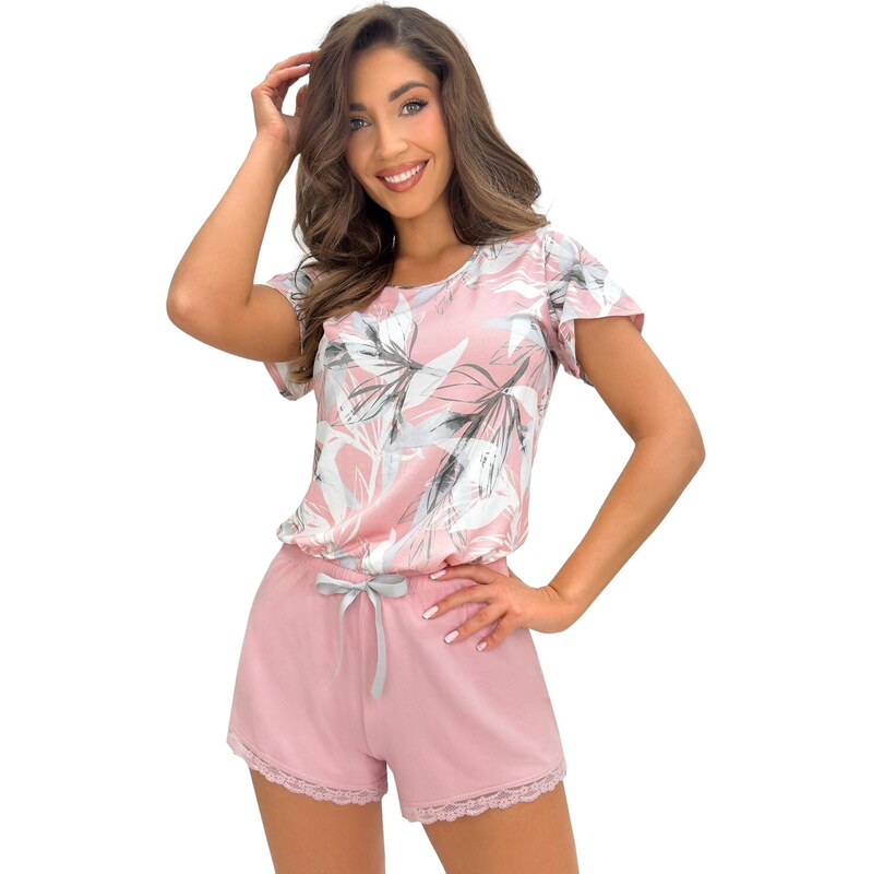 Dámské pyžamo DONNA EVITA SHORT POWDER PINK
