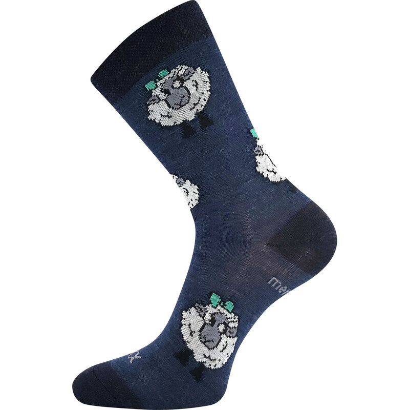 VoXX Ponožky dětské slabé z merino Vlněnka s ionty stříbra jeans Vel. 114475218