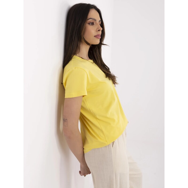 BASIC Feel Good T-shirt-CLM-TS-1640.87-yellow