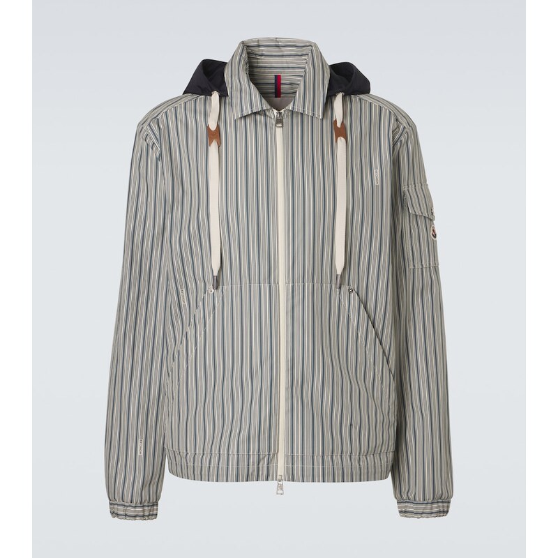 Moncler Havas striped poplin blouson jacket