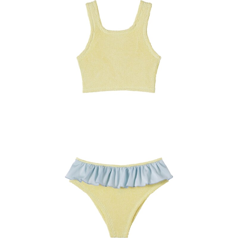 Hunza G Kids Olive ruffled bikini