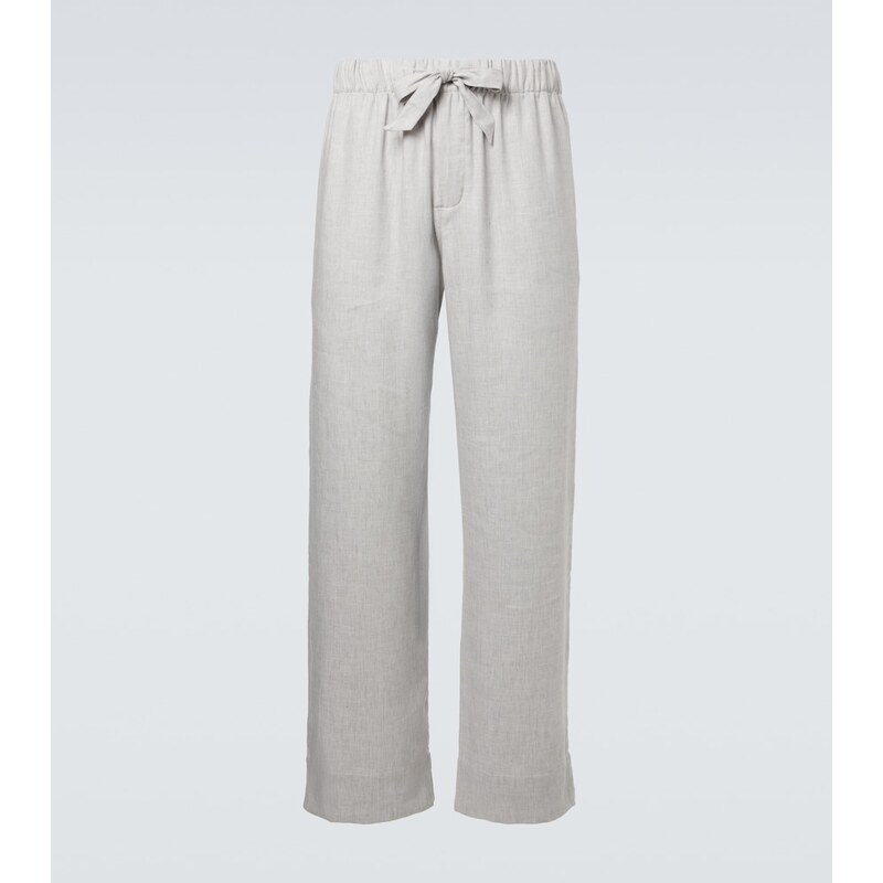 Frescobol Carioca Luan linen and cotton-blend straight pants