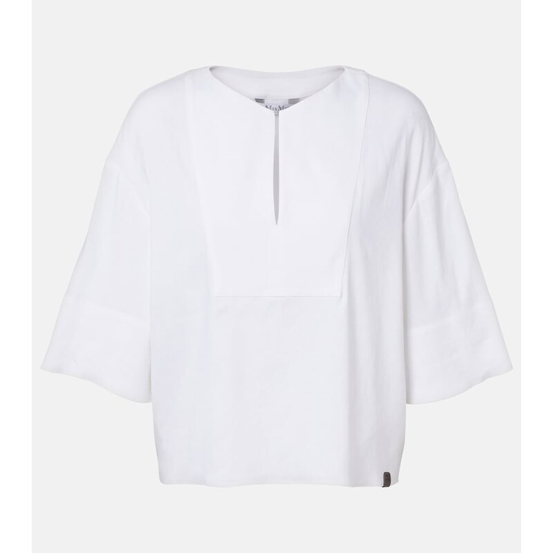 Max Mara Sospiro linen-blend top