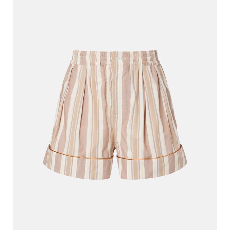Saint Laurent Striped cotton shorts