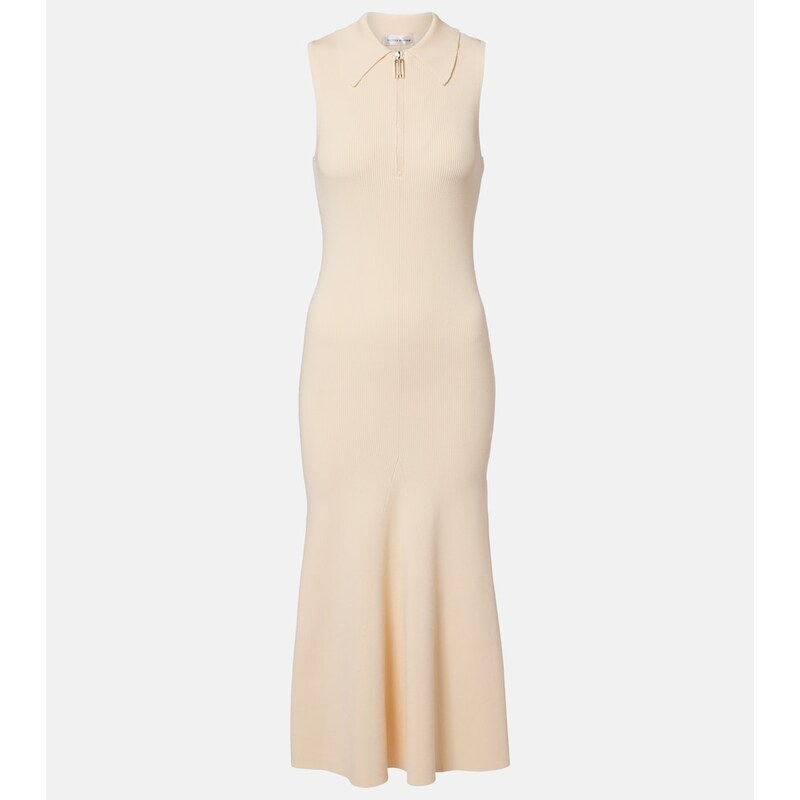 Victoria Beckham Mira ribbed-knit midi dress