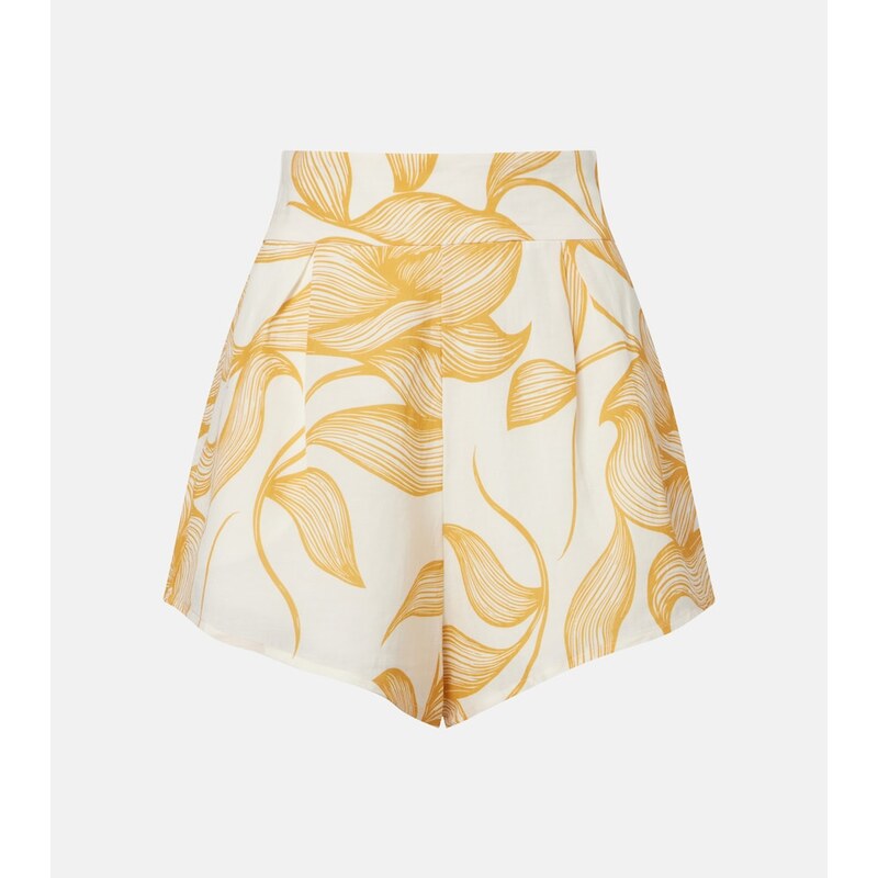 Adriana Degreas Foliage printed wide-leg shorts