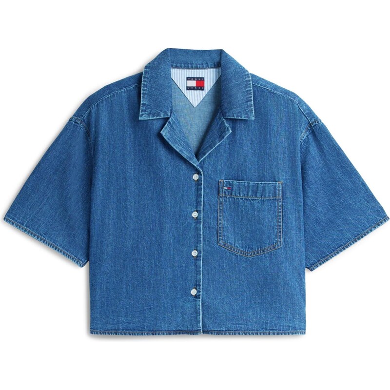 Tommy Jeans Halenka modrá džínovina 114478187