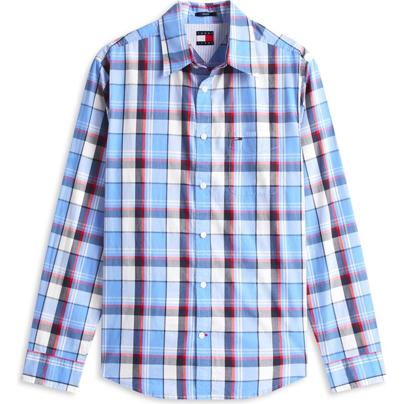 Tommy Jeans Košile královská modrá / červená / černá / bílá