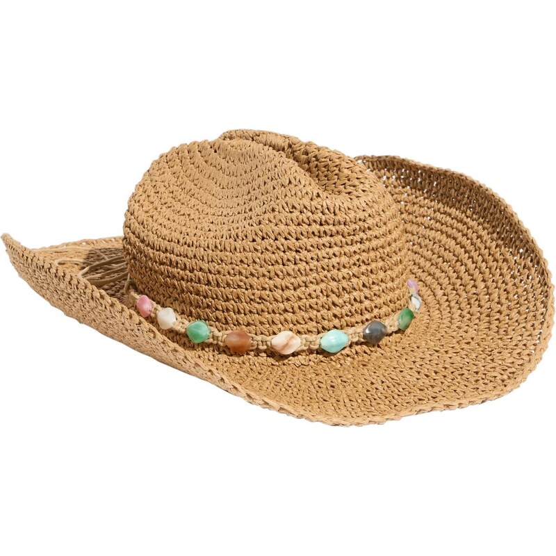 Lipsy Klobouk Raffia světle béžová
