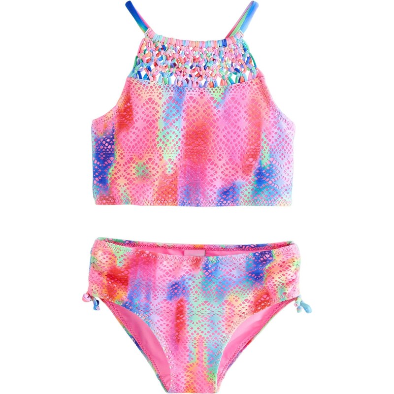 Next Bikiny modrá / aqua modrá / fuchsiová