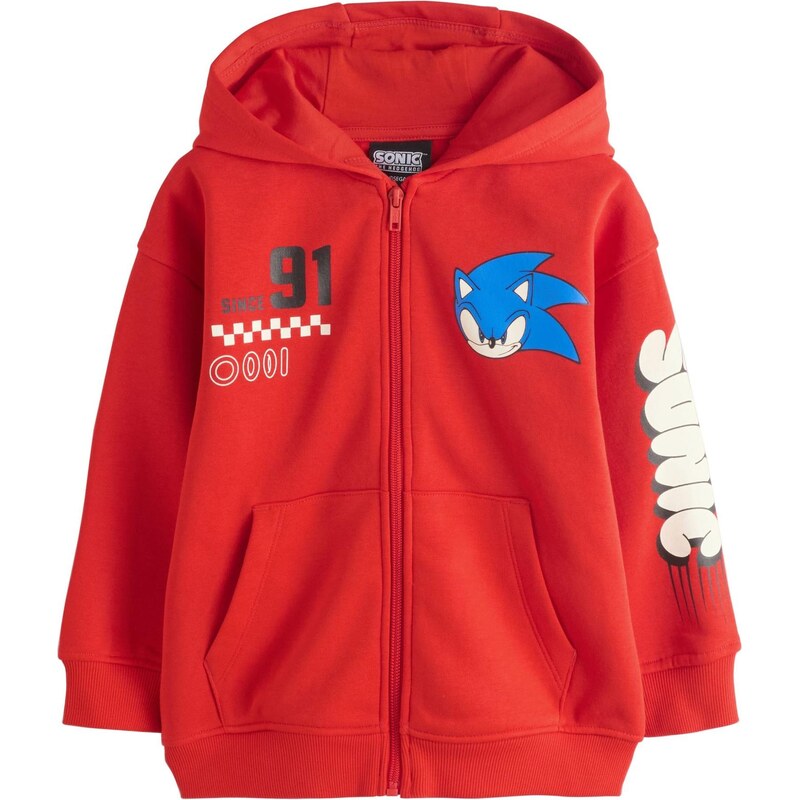 Next Mikina Sonic azurová / červená / bílá