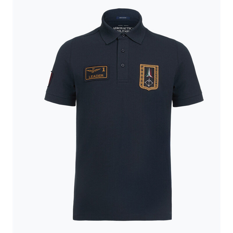 Pánské tričko Aeronautica Militare PO1927UP00191 Navy blue polo