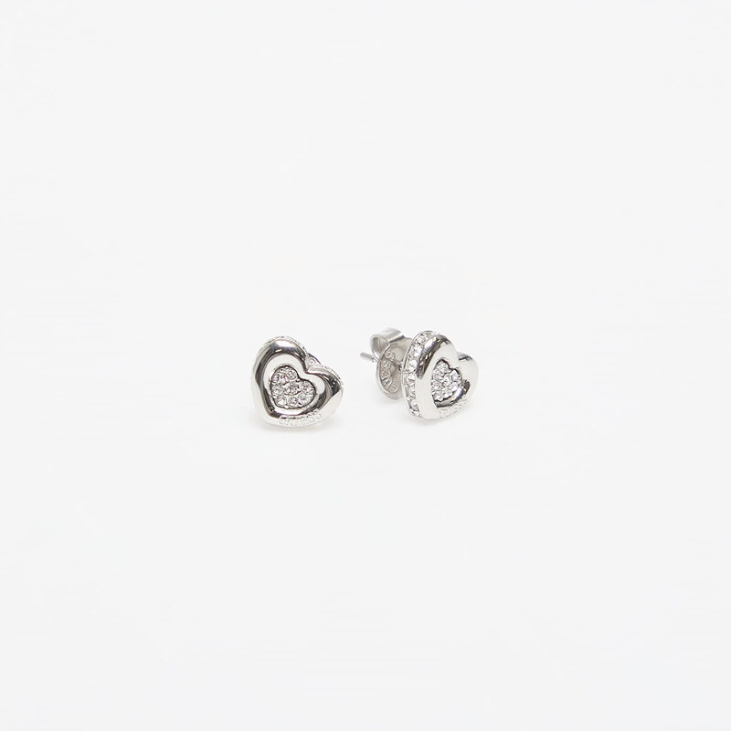 Náušnice GUESS L.O.V.E. Rhodium Universal