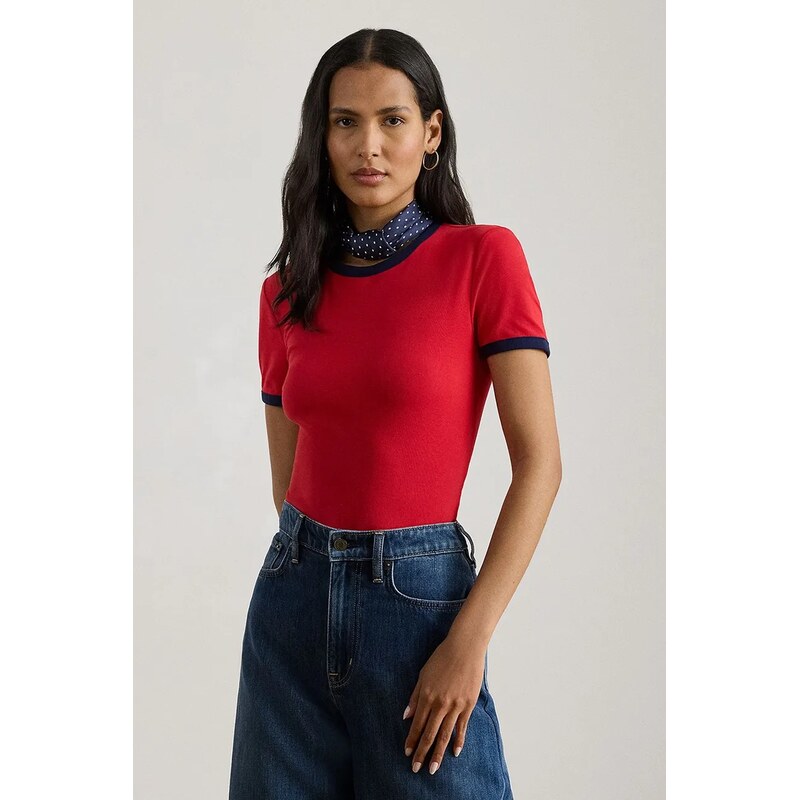 Lauren Ralph Lauren basic tričko dámské s bavlnou 114487447