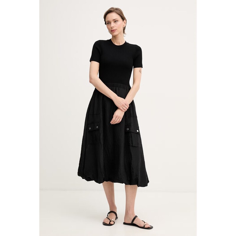 DKNY balonové šaty z viskózy