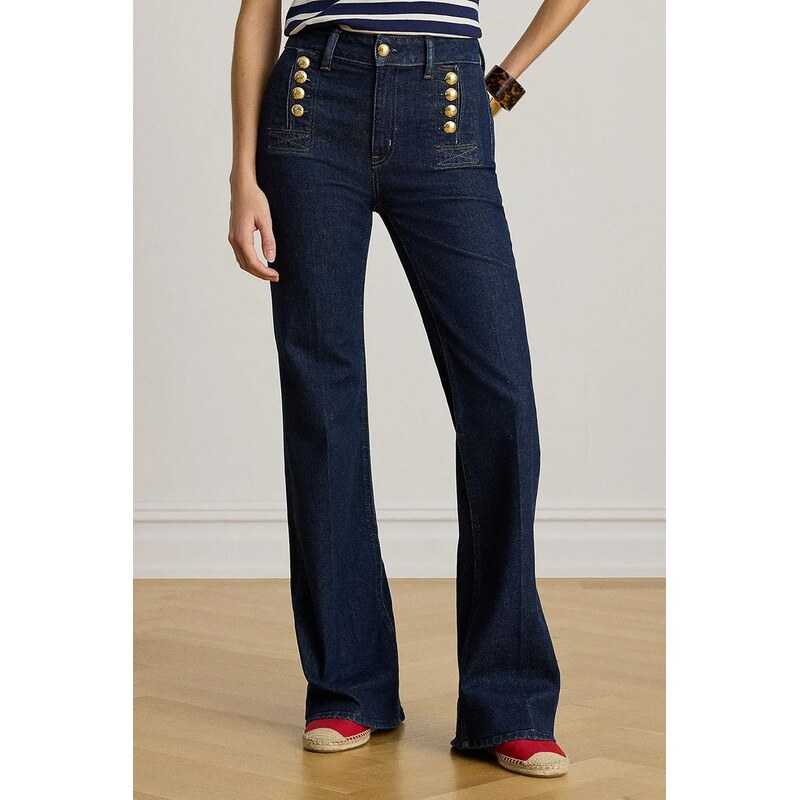 Lauren Ralph Lauren zvonové kalhoty ženské bavlněné 114488109