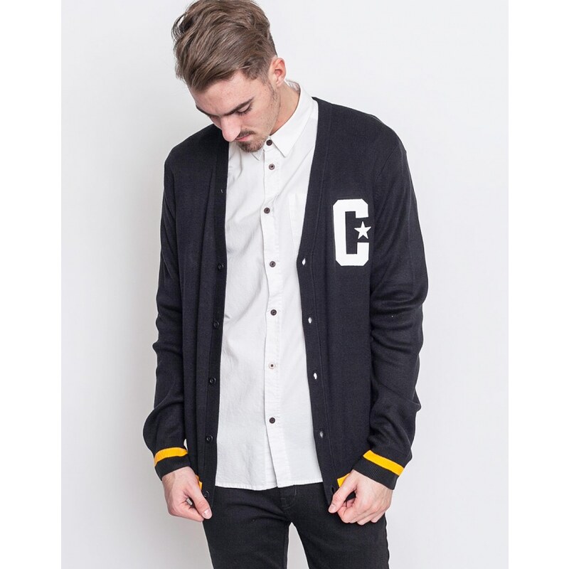 Svetr Carhartt WIP Fox Cardigan Black / White