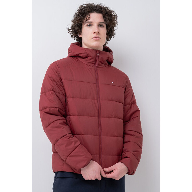 Tommy Hilfiger pánská vínová bunda