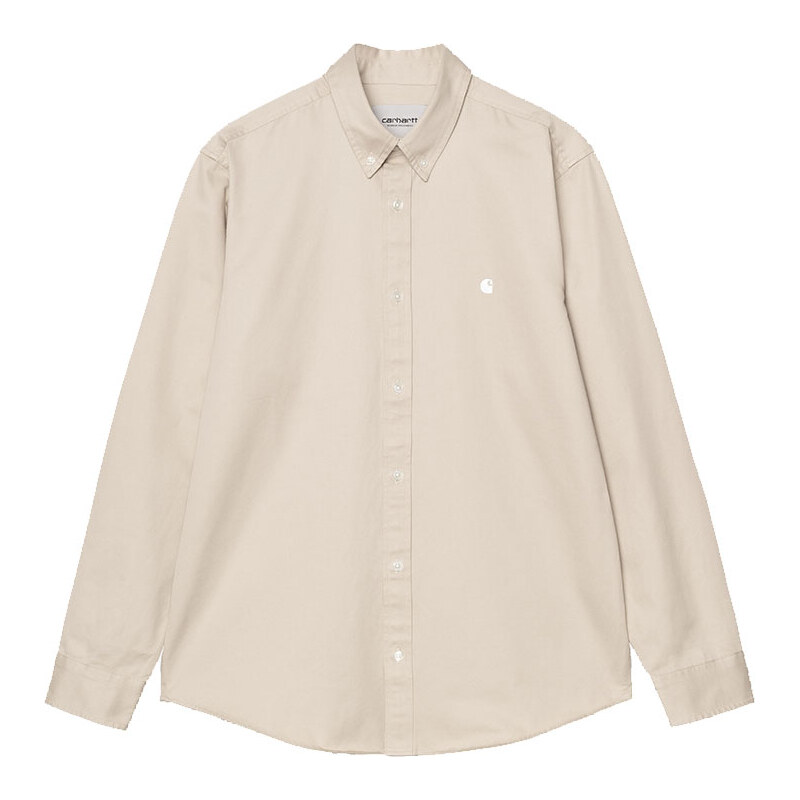 Carhartt WIP L/S Madison Shirt Light Brown Muži - Košile Carhartt WIP - Světle hnědá - I023339_3M7_XX-M