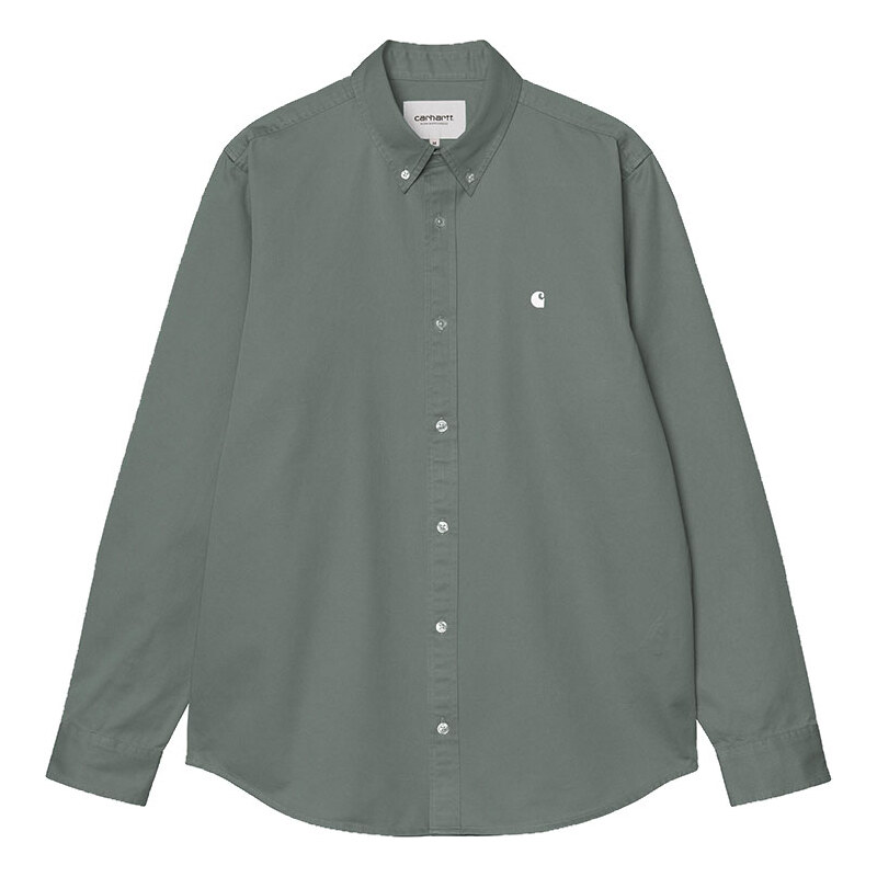 Carhartt WIP L/S Madison Shirt Green Muži - Košile Carhartt WIP - Zelená - I023339_3HL_XX-M