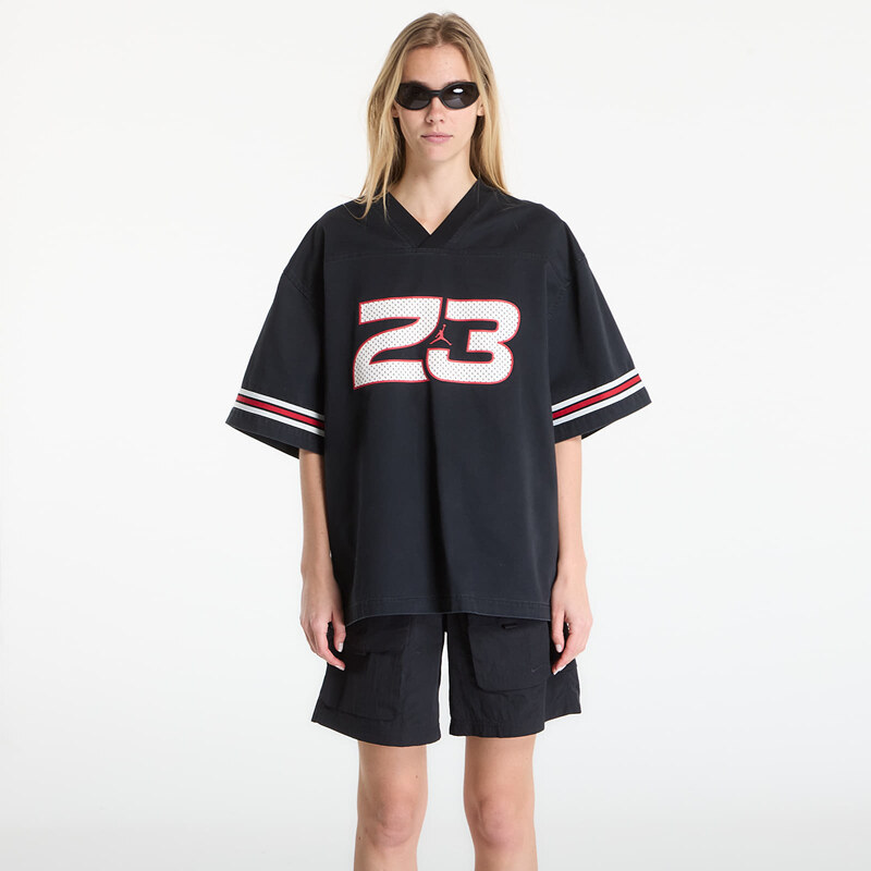 Tričko Jordan Flight Womens Woven Jersey Top Black XL 114490104