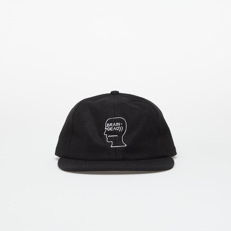 Kšiltovka Brain Dead Flannel Classic Logohead 6 Panel Hat Black 114490125
