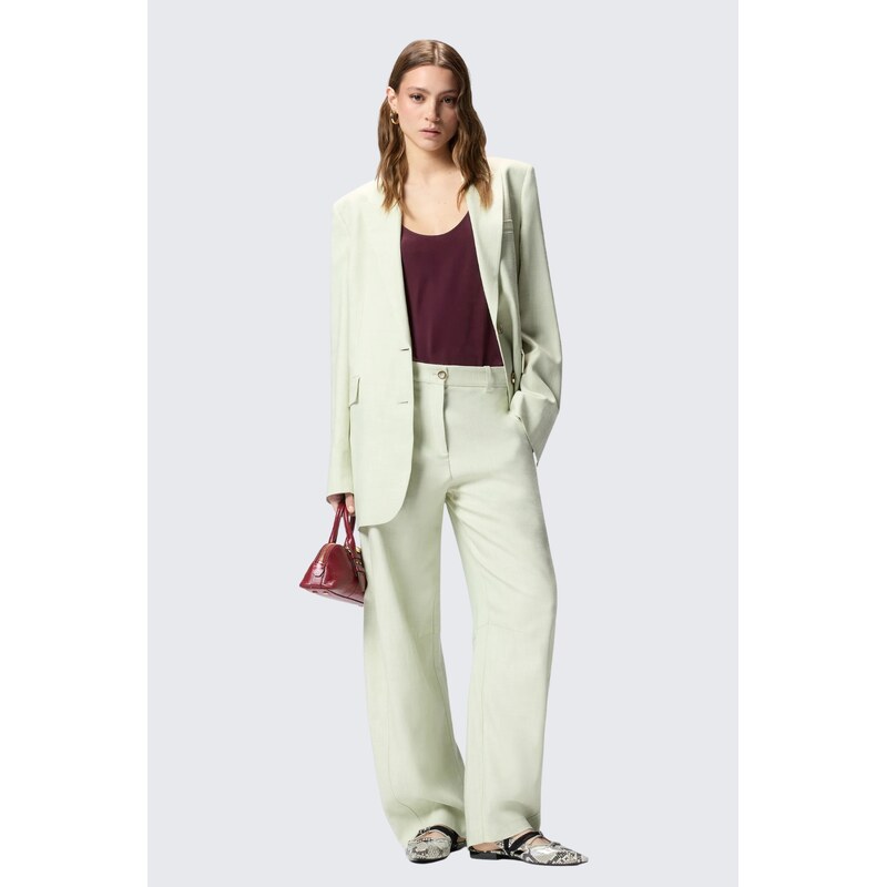 Dámské kalhoty PINKO LEXY 106492A2W6S79 světle zelené
