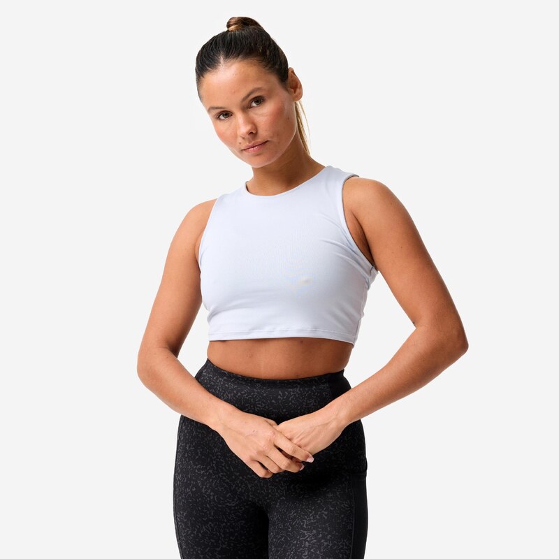 DOMYOS Dámské fitness tílko crop top 114490339