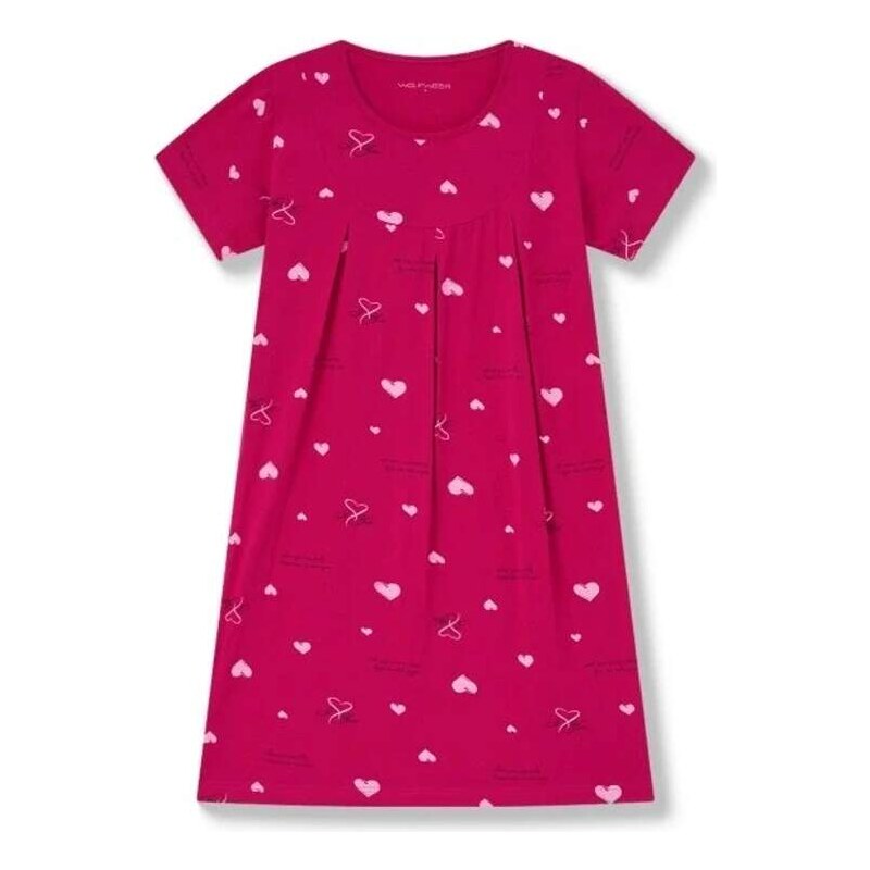Wolf & Wolfie Dámská noční košile krátký rukáv Wolf D2534 tmavě