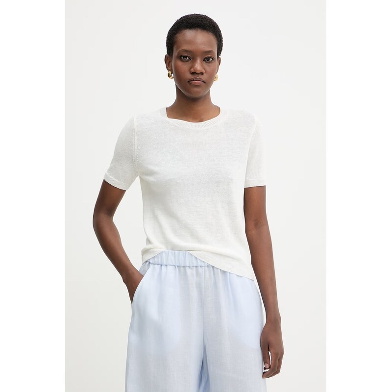 Weekend Max Mara tričko dámské lněné PANCONE 114488903