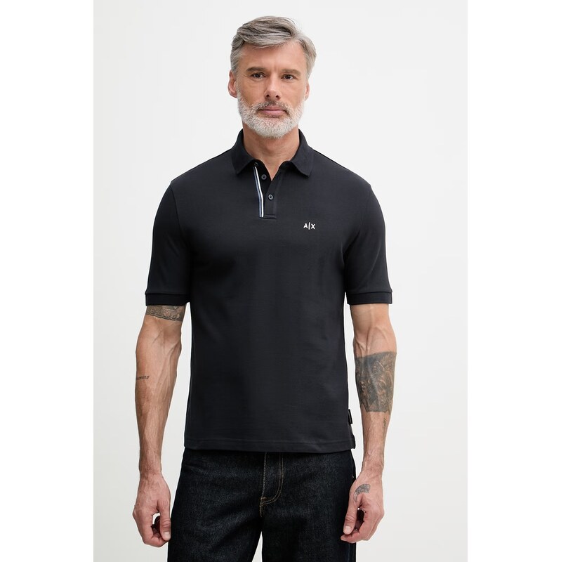 Armani Exchange polo pánské bavlněné