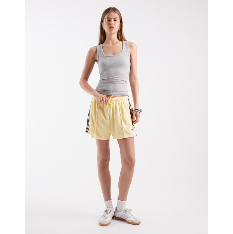adidas Originals terry towel shorts in yellow