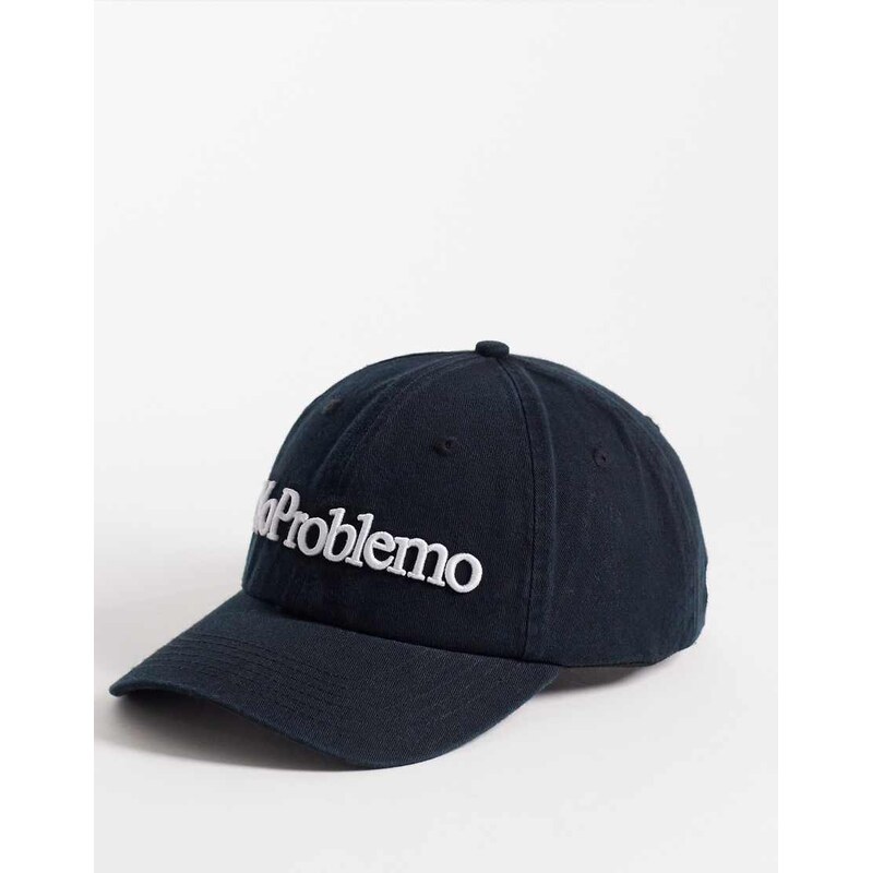 No Problemo 100% cotton logo cap in black