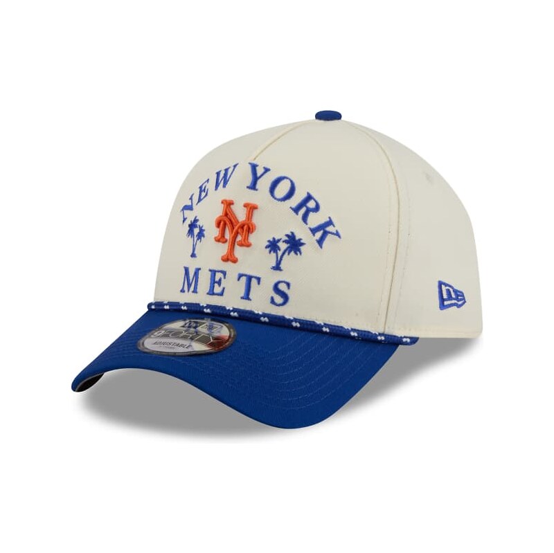 New Era NY Mets 9forty logo cap with contrast peak in multi