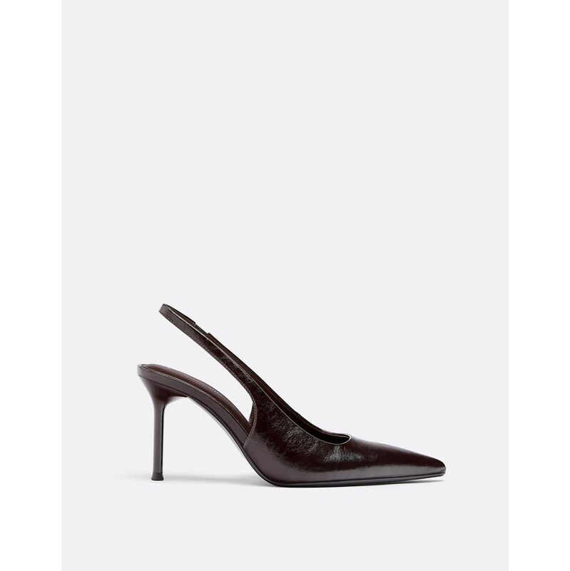 Stradivarius Slingback heeled shoes in brown