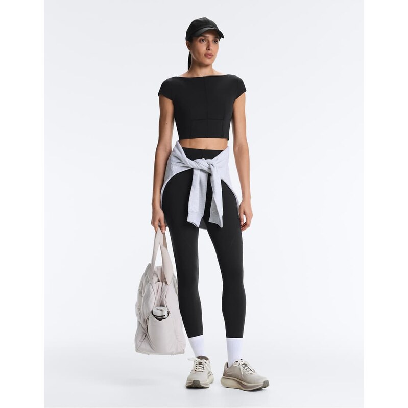 OYSHO Seamed compressive tank top in black