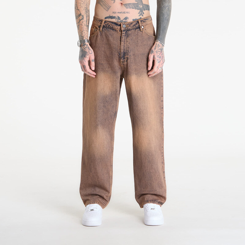 Džíny Daily Paper Washed Shield Amba Jeans Denim L