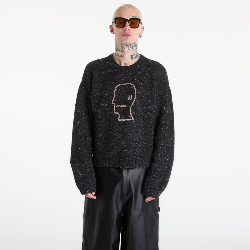 Svetr Brain Dead Logohead Alpaca Crewneck Sweater Char XL 114493226