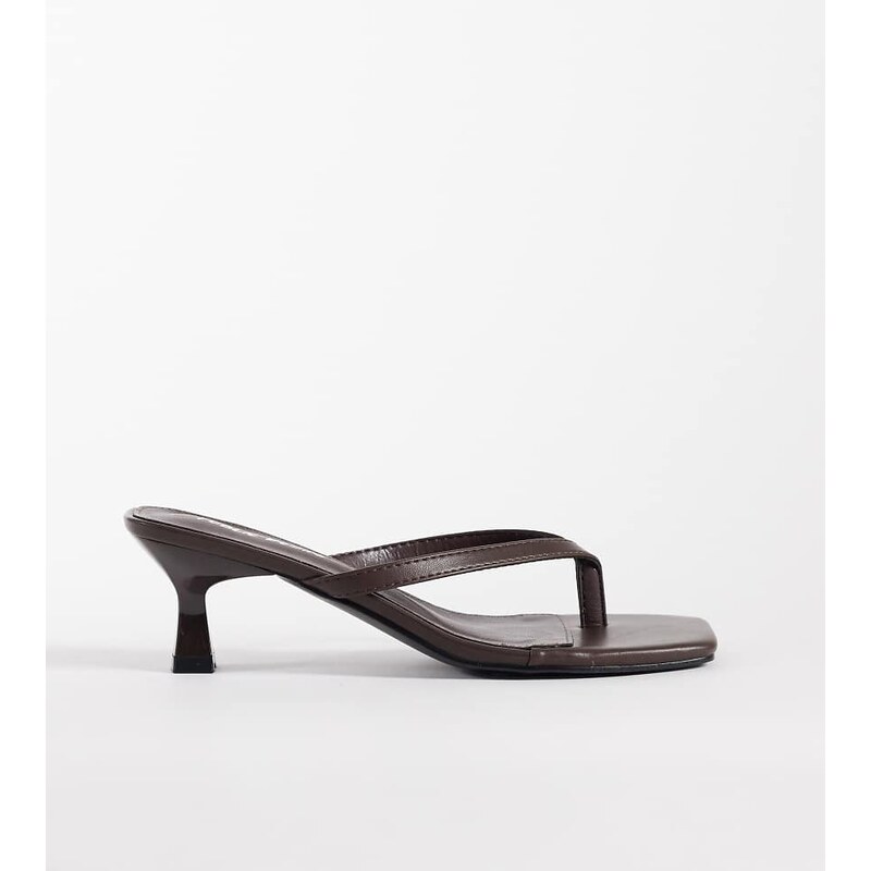 Public Desire Wide Fit Everlast kitten heel toe thong sandals in 115526099